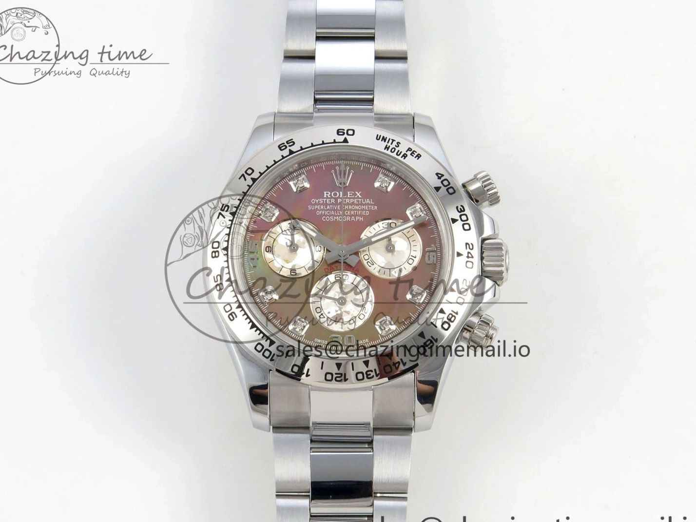 0318 Cozy Daytona 116509 SS 3CF 1:1 Best Edition SS Bezel Brown MOP Diamonds Dial on SS Bracelet SH4130 V2(Mod Version) 141